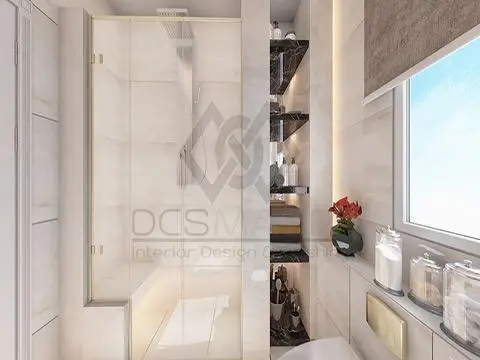 حسن استغلال المساحات والادراج والرفوف بالحمامات